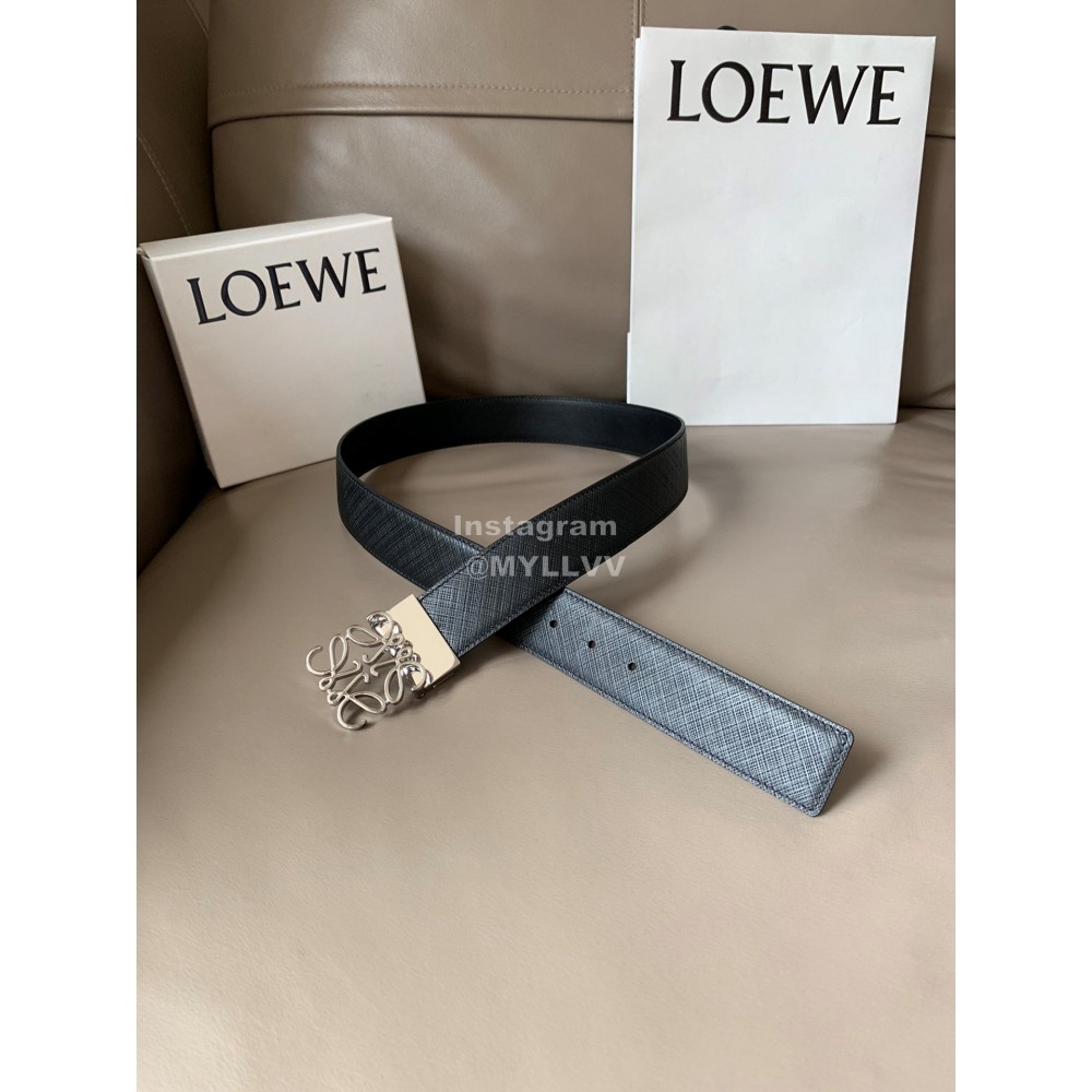 Loewe New Calf Silver Buckle 40mm Belts Black