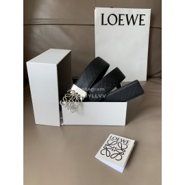Loewe New Calf Silver Buckle 40mm Belts Black