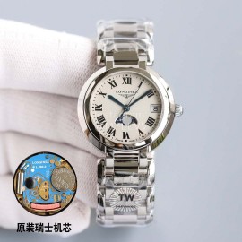 Longines Lunar Phase Display Roman Numeral Dial Watch