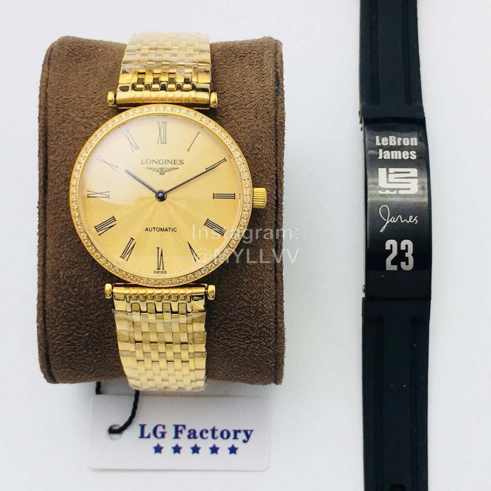 Longines Lg Factory Gold 904l Refined Steel Strap Watch