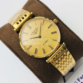 Longines Lg Factory 904l Refined Steel Strap Watch Gold