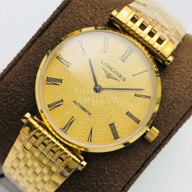 Longines Lg Factory 904l Refined Steel Strap Watch Gold