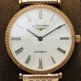 Longines Lg Factory 904l Refined Steel Strap Diamond Watch