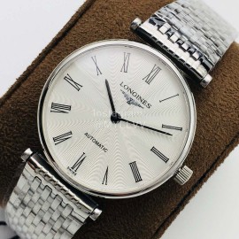 Longines Lg Factory 905l Refined Steel Strap Watch Silver