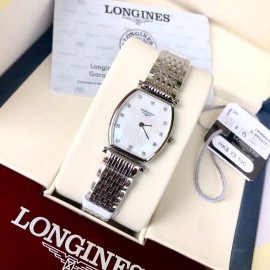 Longines Sapphire Crystal Quartz Watch For Women Silver