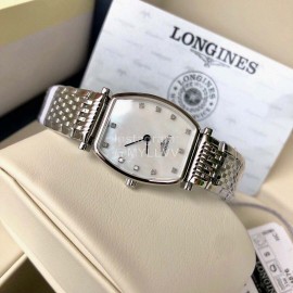 Longines Sapphire Crystal Quartz Watch For Women Silver