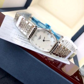 Longines Sapphire Crystal Quartz Watch For Women Silver