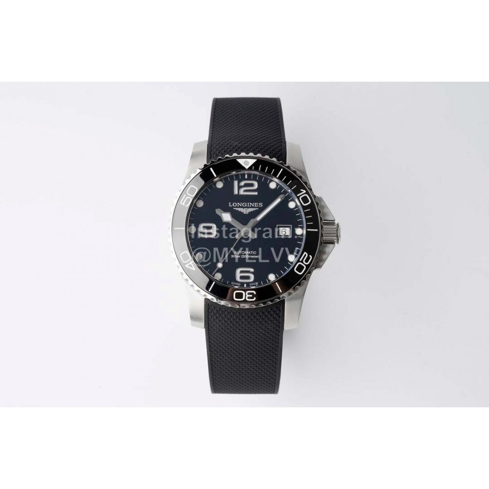 Longines 316l Refined Steel Case Watch Black