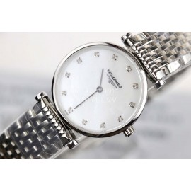 Longines Ultra Thin Dial Silver Steel Strap Watch