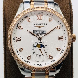 Longines Lg Factory 316l Fine Steel Case Diamond Mechanical Watch