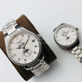 Longines Lg Factory 316l Fine Steel Case Mechanical Watch Silver