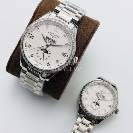 Longines Lg Factory 316l Fine Steel Case Mechanical Watch Silver