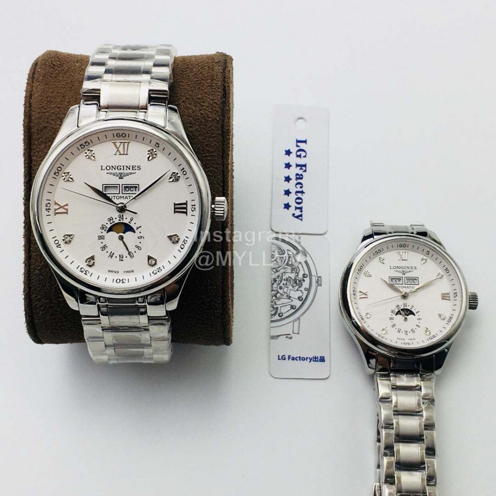 Longines Lg Factory New Silver 316l Fine Steel Case Mechanical Watch