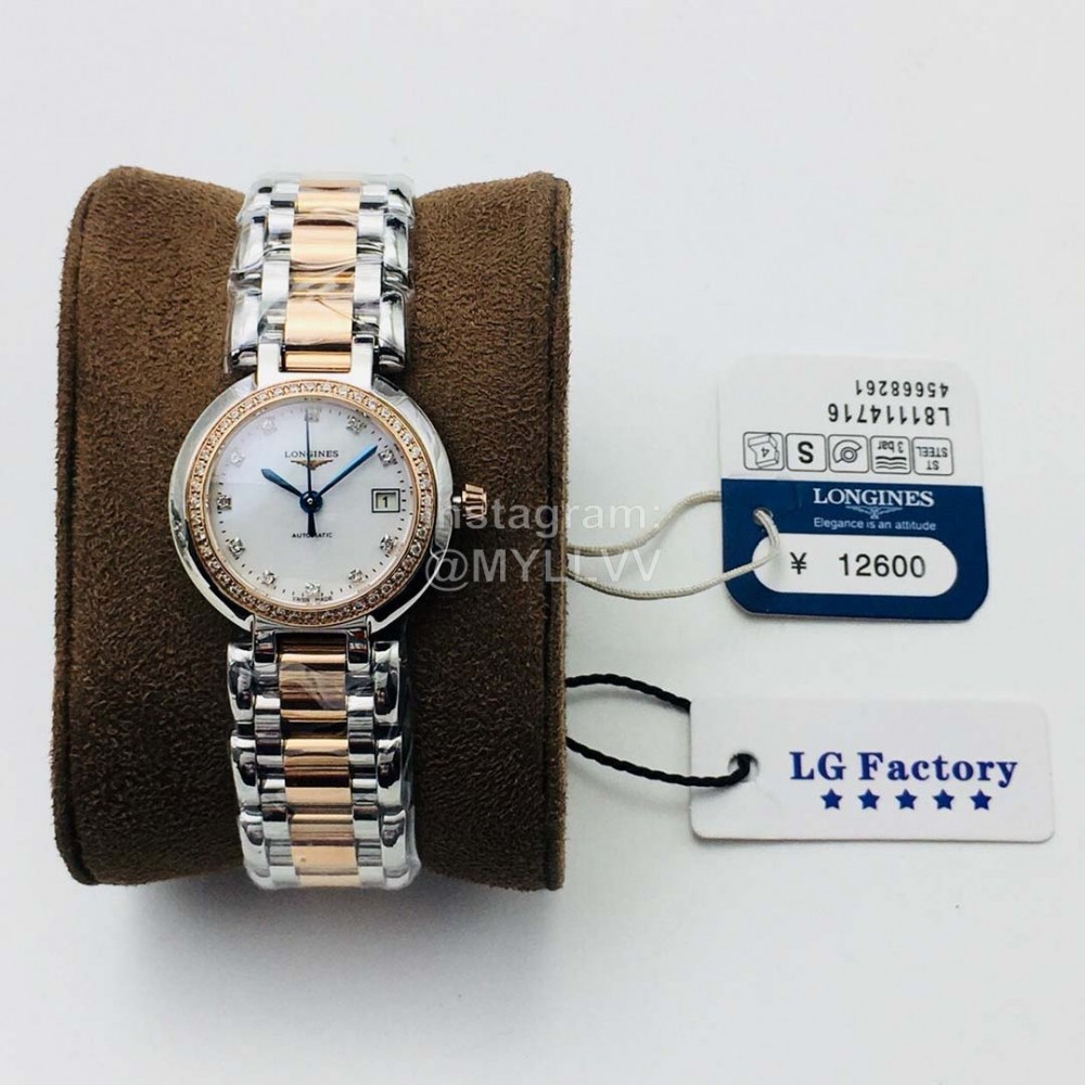 Longines Lg Factory Sapphire Glass Diamond Mechanical Watch