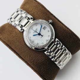 Longines Lg Factory Sapphire Glass Diamond Mechanical Watch Silver