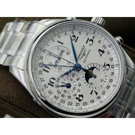 Longines Lg Factory 42mm White Dial Multifunctional Watch