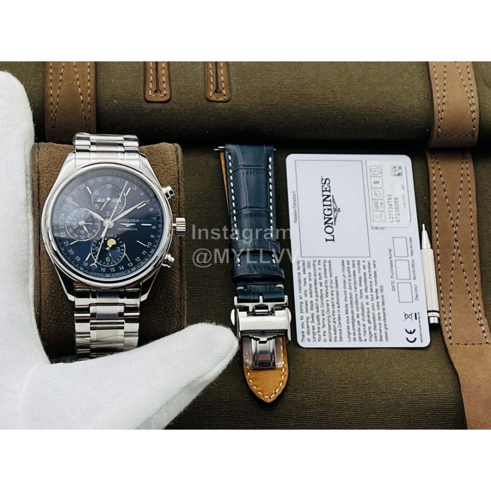 Longines Lg Factory 42mm Black Dial Multifunctional Watch