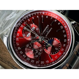 Longines Lg Factory 42mm Red Dial Multifunctional Watch