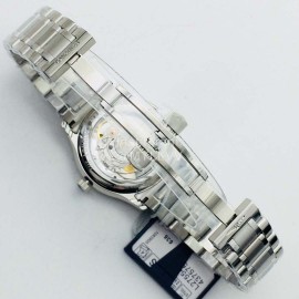 Longines Lg Factory Steel Strap Calendar Watch Silver