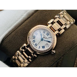 Longines Lg Factory 26.5mm Dial Gold Steel Strap Watch