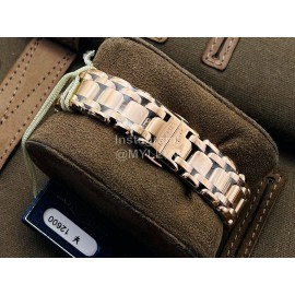 Longines Lg Factory 26.5mm Dial Gold Steel Strap Watch