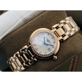 Longines Lg Factory 26.5mm Dial Steel Strap Watch Gold