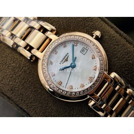 Longines Lg Factory 26.5mm Dial Steel Strap Watch Gold