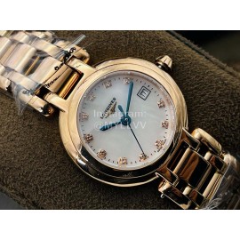 Longines Lg Factory New 26.5mm Dial Gold Steel Strap Watch 