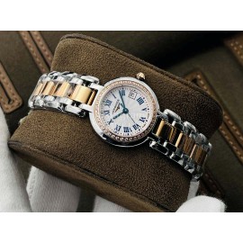 Longines Lg Factory 26.5mm Dial Steel Strap Diamond Watch