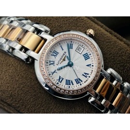 Longines Lg Factory 26.5mm Dial Steel Strap Diamond Watch