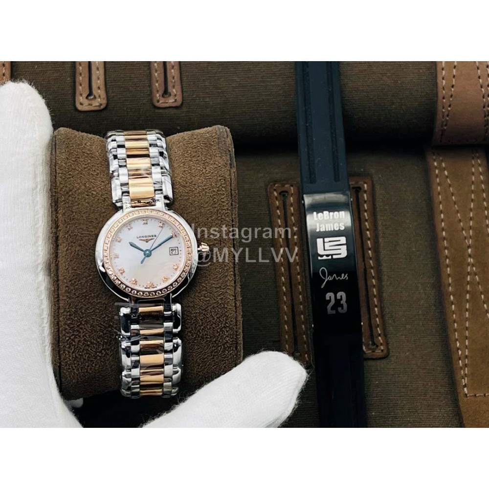 Longines Lg Factory 26.5mm Dial Steel Strap Watch