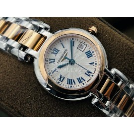 Longines Lg Factory 26.5mm Roman Numeral Dial Steel Strap Watch