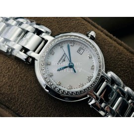 Longines Lg Factory 26.5mm Dial Silver Steel Strap Watch