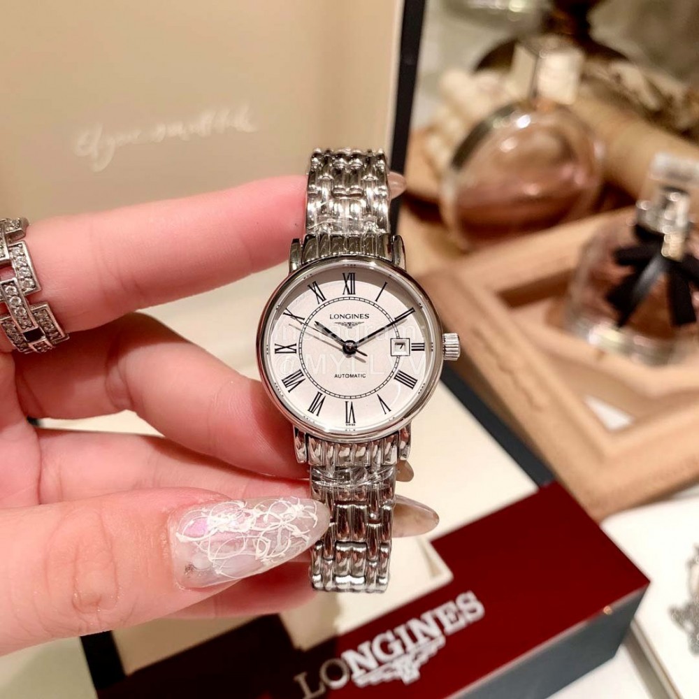 Longines Roman Numeral Scale 316l Refined Steel Watch Silver