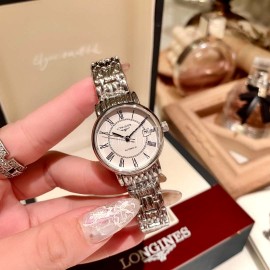 Longines Roman Numeral Scale 316l Refined Steel Watch Silver