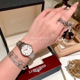 Longines Roman Numeral Scale 316l Refined Steel Watch Silver