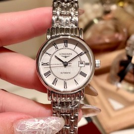 Longines Roman Numeral Scale 316l Refined Steel Watch Silver