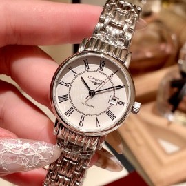 Longines Roman Numeral Scale 316l Refined Steel Watch Silver