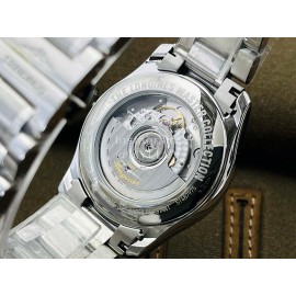 Longines Lg Factory Lunar Phase Function Steel Strap Watch Silver