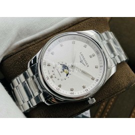 Longines Lg Factory Lunar Phase Function Steel Strap Watch