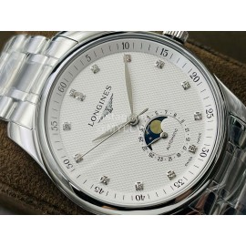 Longines Lg Factory Lunar Phase Function Steel Strap Watch
