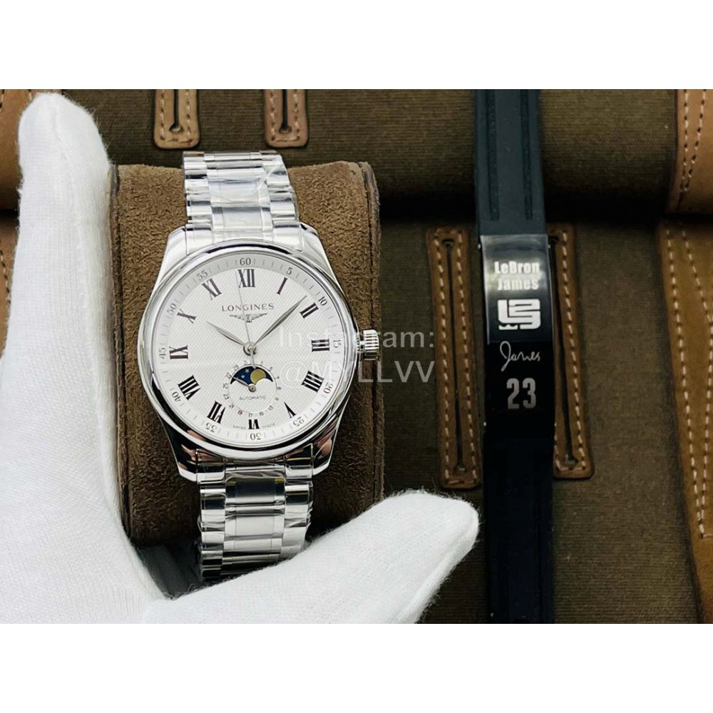 Longines Lg Factory Lunar Phase Function Roman Numeral Dial Watch