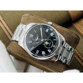 Longines Lg Factory Lunar Phase Function Black Dial Watch