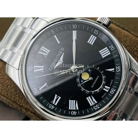 Longines Lg Factory Lunar Phase Function Black Dial Watch