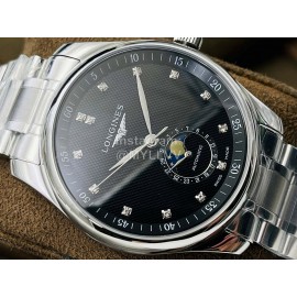 Longines Lg Factory Fashion Lunar Phase Steel Strap Watch