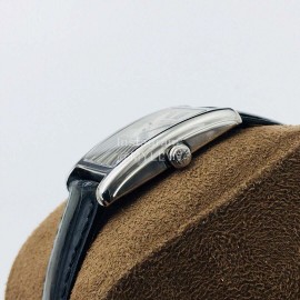 Longines Lg Factory Leather Strap Square Dial Watch Black