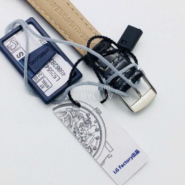 Longines Lg Factory Leather Strap Square Dial Watch Black