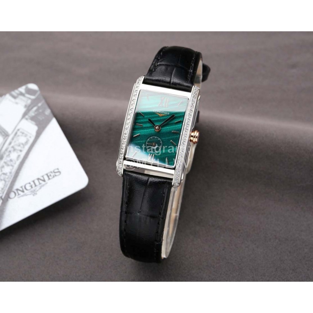 Longines Leather Strap 200m Waterproof Diamond Watch