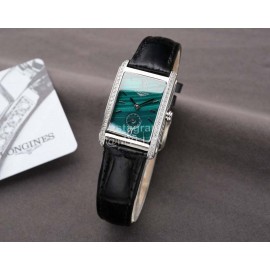 Longines Leather Strap 200m Waterproof Diamond Watch