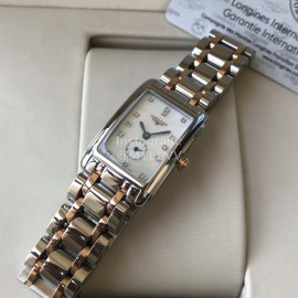 Longines Square Dial Steel Strap Quartz Watch